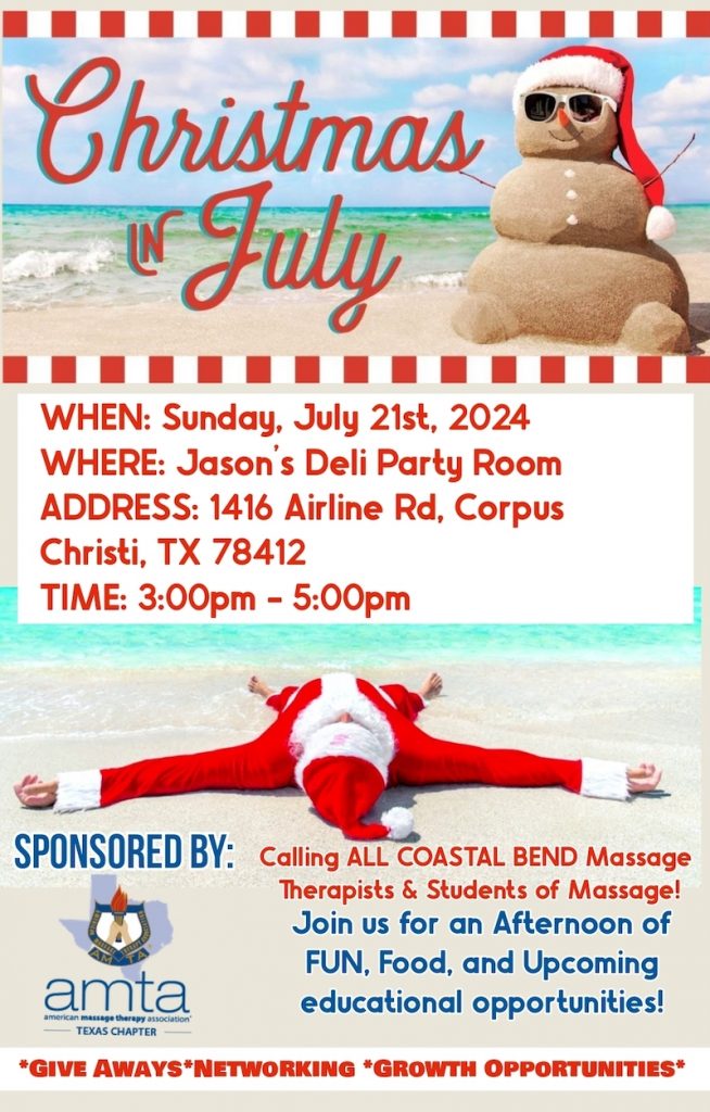 Coastal Bend July Meeting - Let’s celebrate Christmas in July! @ Jason’s Deli Party Room
